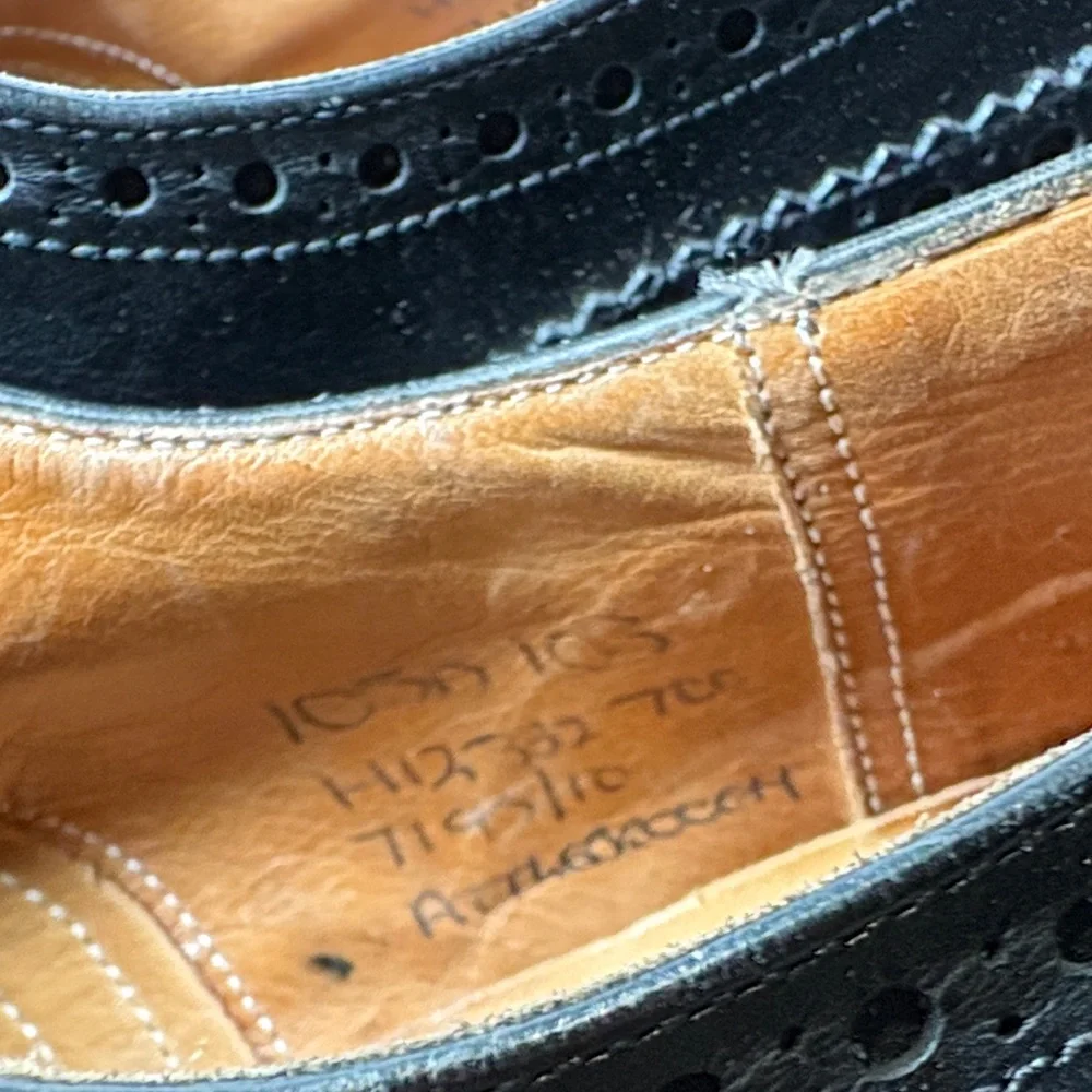 Vintage Church’s handmaid size‎ 12 Classic Black Leather oxford Brogues 22